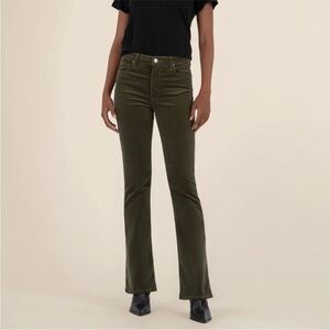 Kut from the Kloth Dark Green Corduroy Karen Baby Bootcut 12